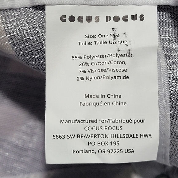 Cocus Pocus Buffalo Check Plaid Hat - Grey/Cream Baseball Cap - Picture 5 of 5